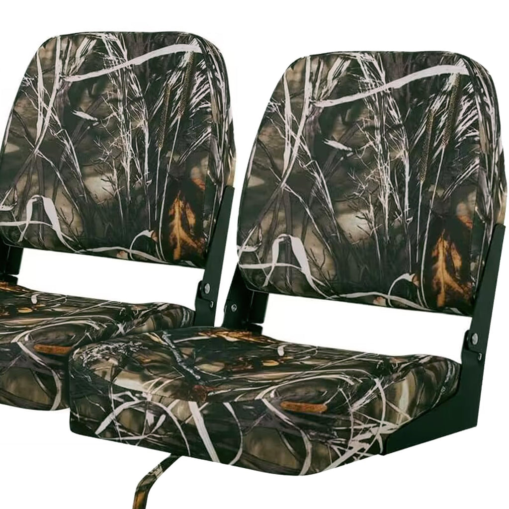 Seamander Low Back Boat Seats, Folding Boat Seats With Stainless Steel Screws,Aluminum Hinges&Padded,Fishing Boat Seat, 5 Colors