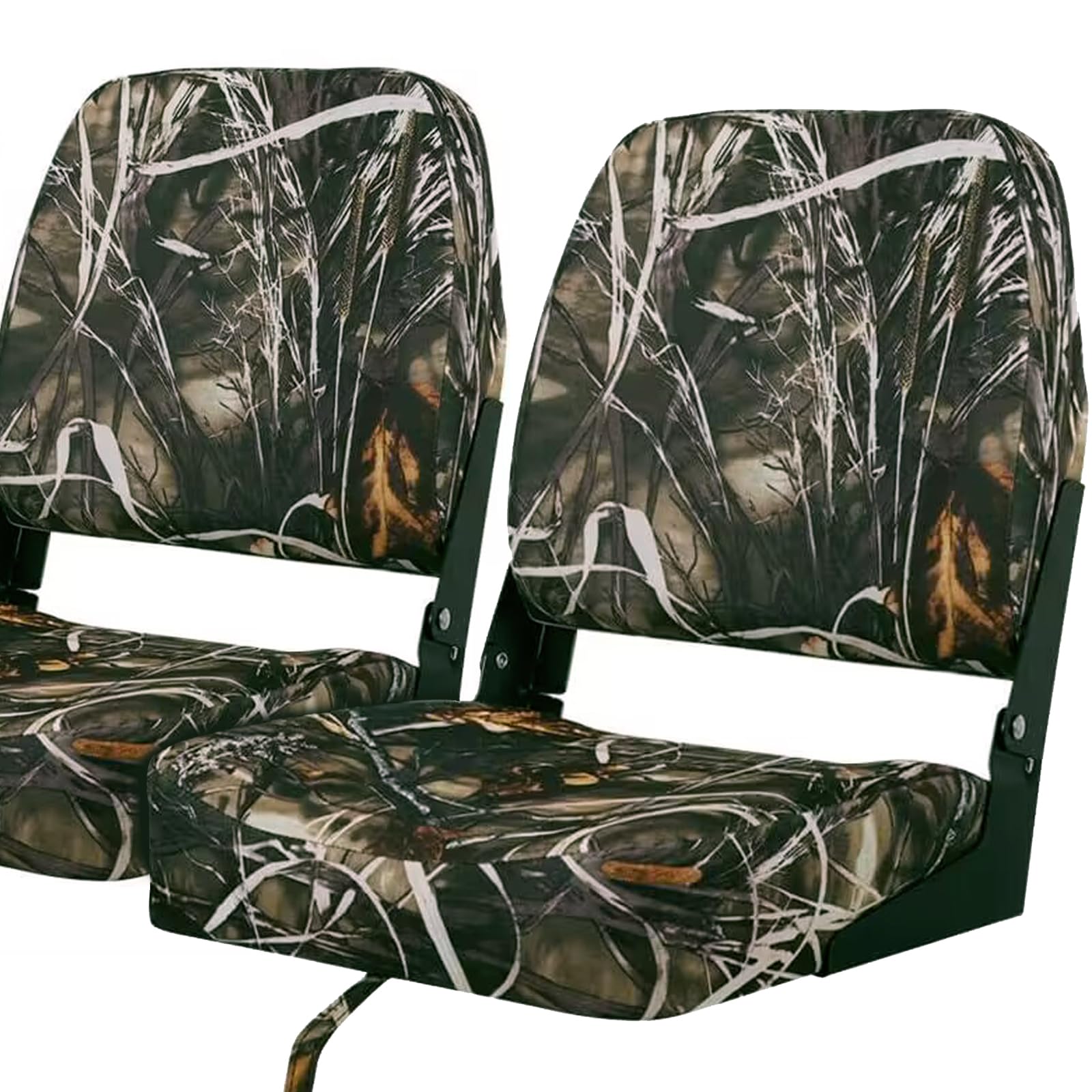 Seamander Low Back Boat Seats, Folding Boat Seats With Stainless Steel Screws,Aluminum Hinges&Padded,Fishing Boat Seat, 5 Colors