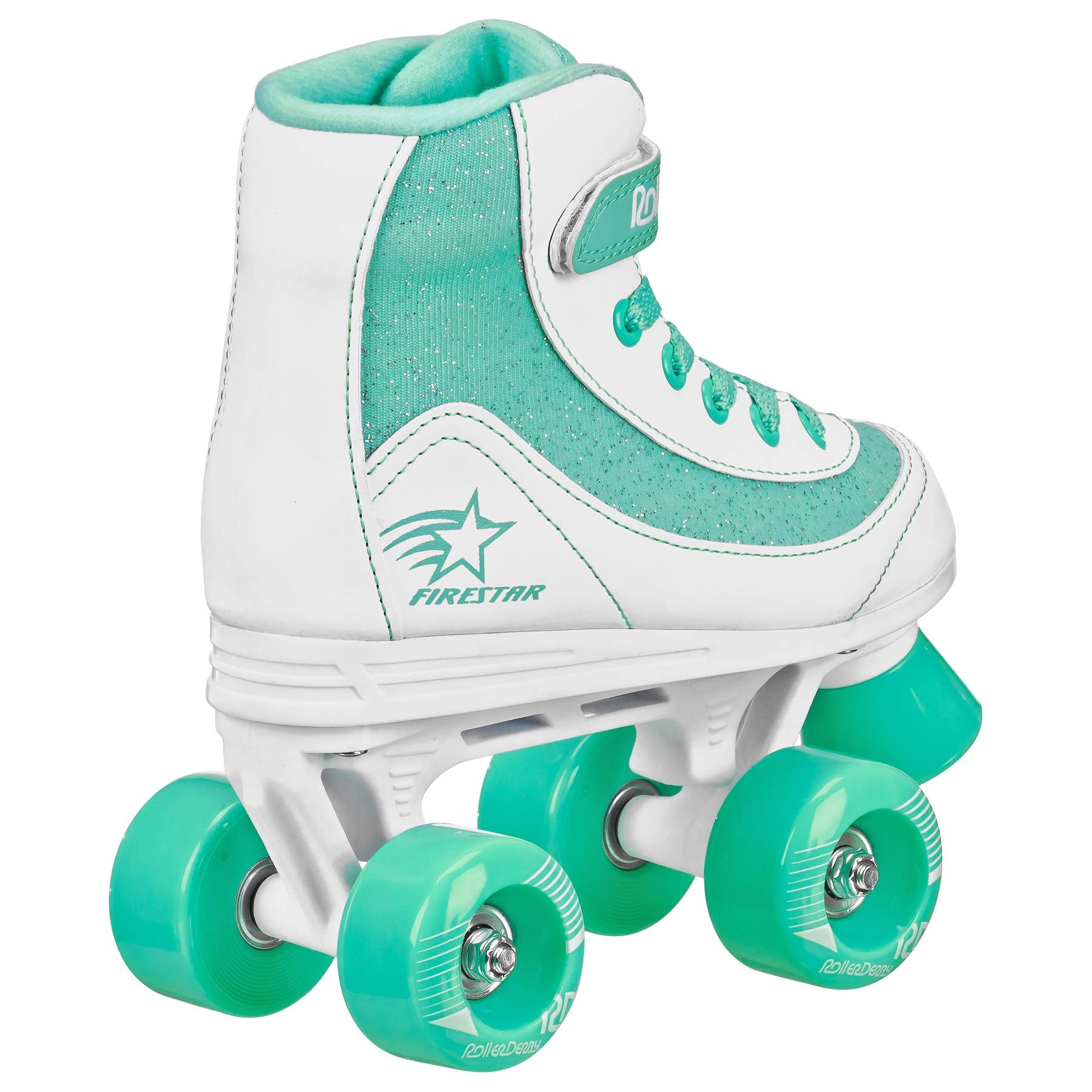 Roller Derby FireStar Youth Girls Roller Skate White/Mint Size 2