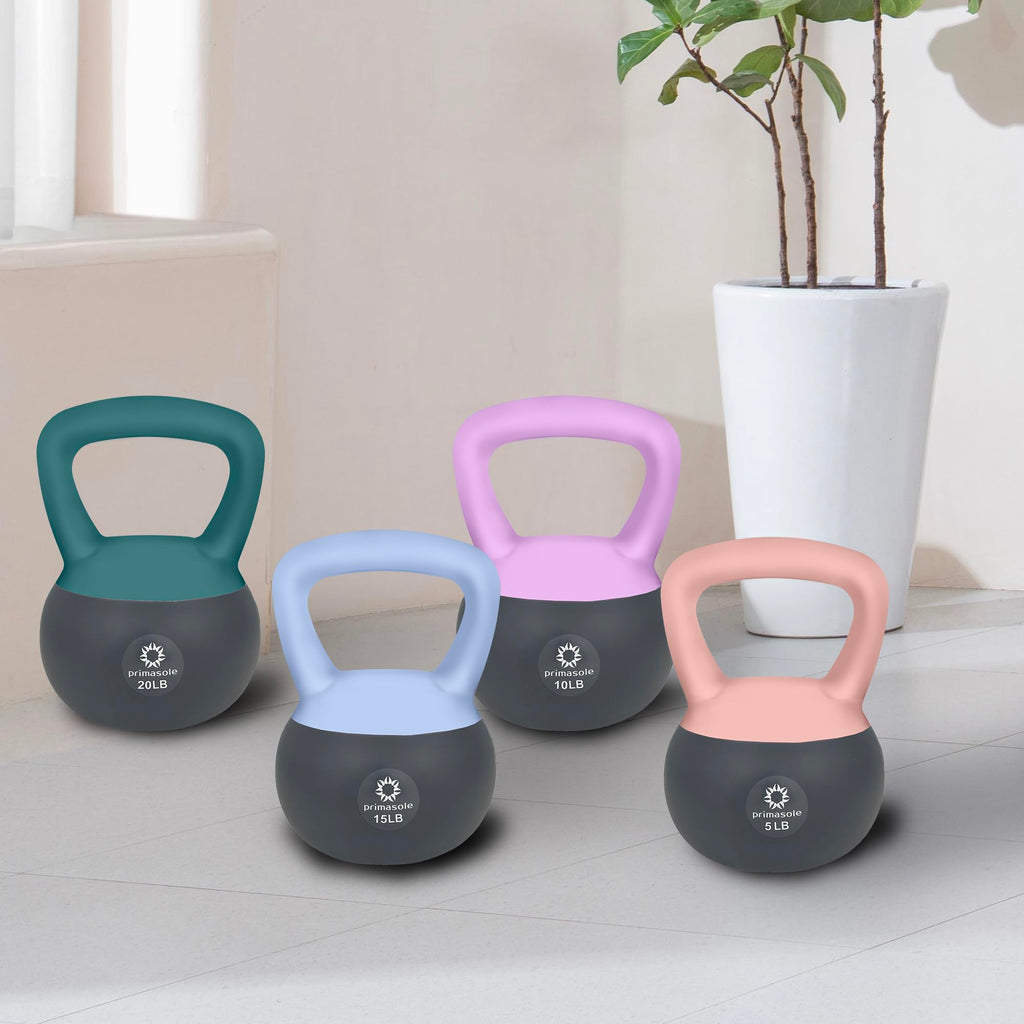 Primasole Soft Kettlebell Shook Resistance base. Anti Slip hand Kettlebell weights for Home workout anti-impact Kettlebells dumb