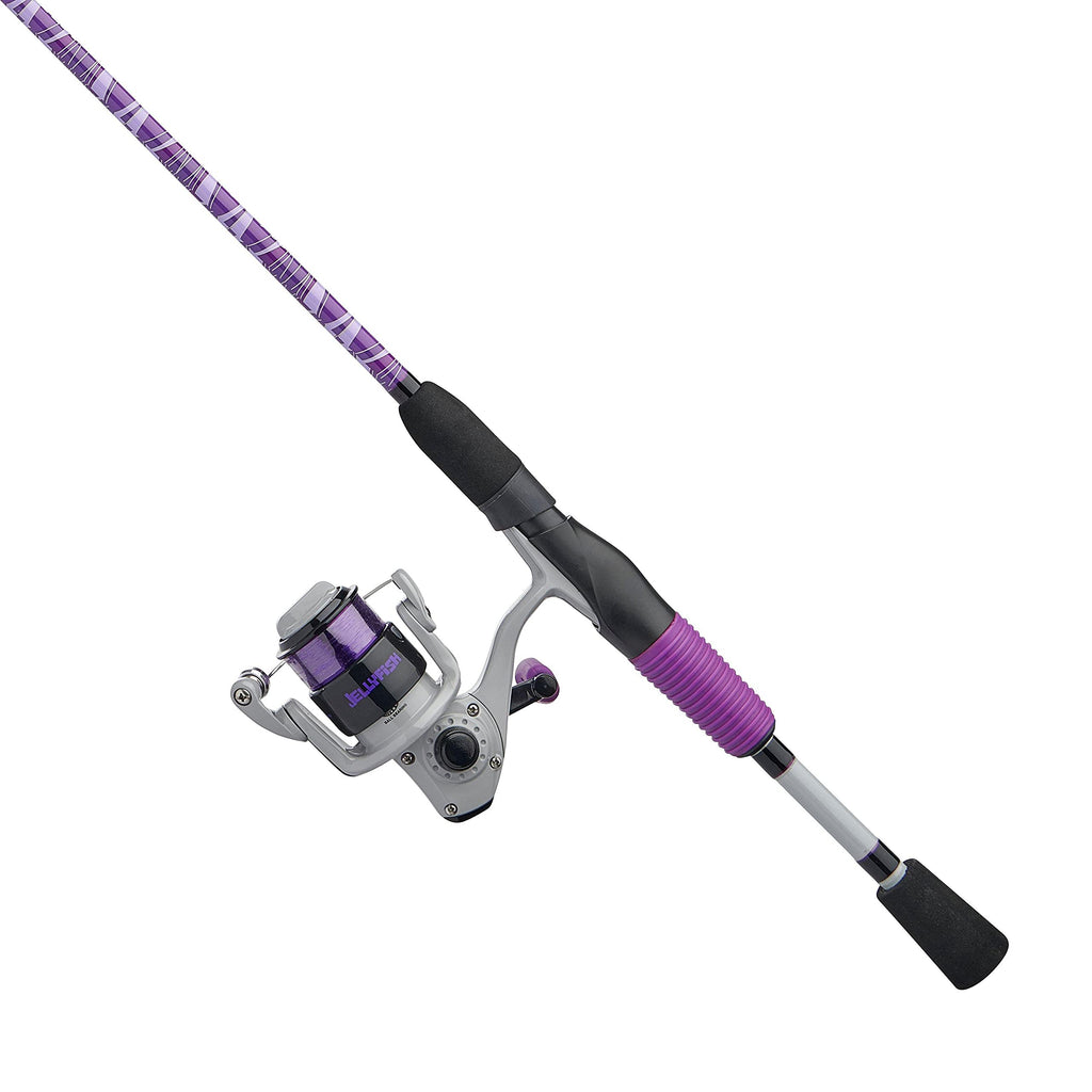 Shakespeare Jellyfish Spinning Reel And Fishing Rod Combo, Purple, 5'6'' - Medium - 2Pc