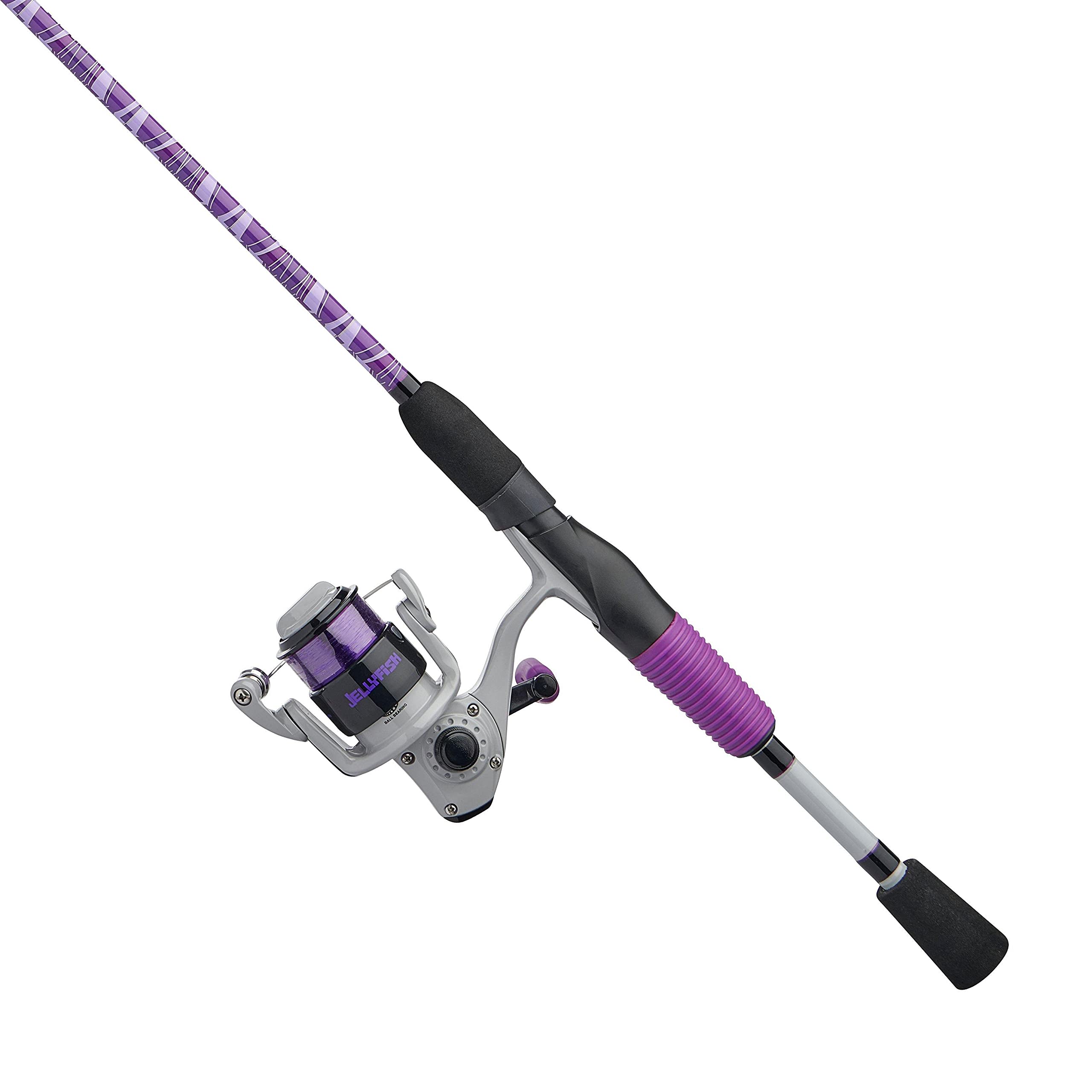 Shakespeare Jellyfish Spinning Reel And Fishing Rod Combo, Purple, 5'6'' - Medium - 2Pc