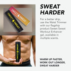 Sweet Sweat Waist Trimmer For Women And Men - Sweat Band Waist Trainer Belt For High Intensity Training And Gym Workouts, 5 Adju