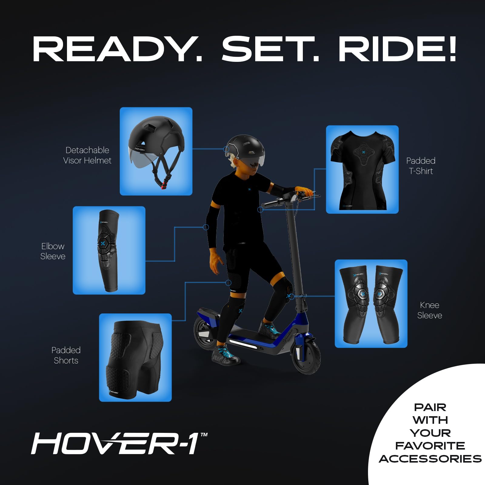 Hover-1 Chroma Folding Kick Scooter for Kids with Multicolor Wheel Lights, 3    Front Wheels, Rear Foot Brake, and 110 LB Weight