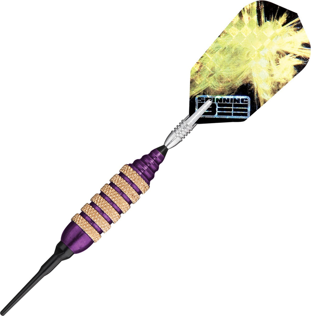 Viper Spinning Bee Soft Tip Darts With Casemaster Storage/Travel Case, Purple, 16 Grams
