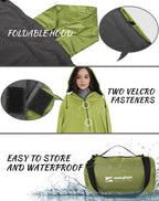 Dukuseek Waterproof Blanket Outdoor, Hooded Blanket Poncho - Large (79X56), Portable, Windproof Fleece Blankets For Cold Weather