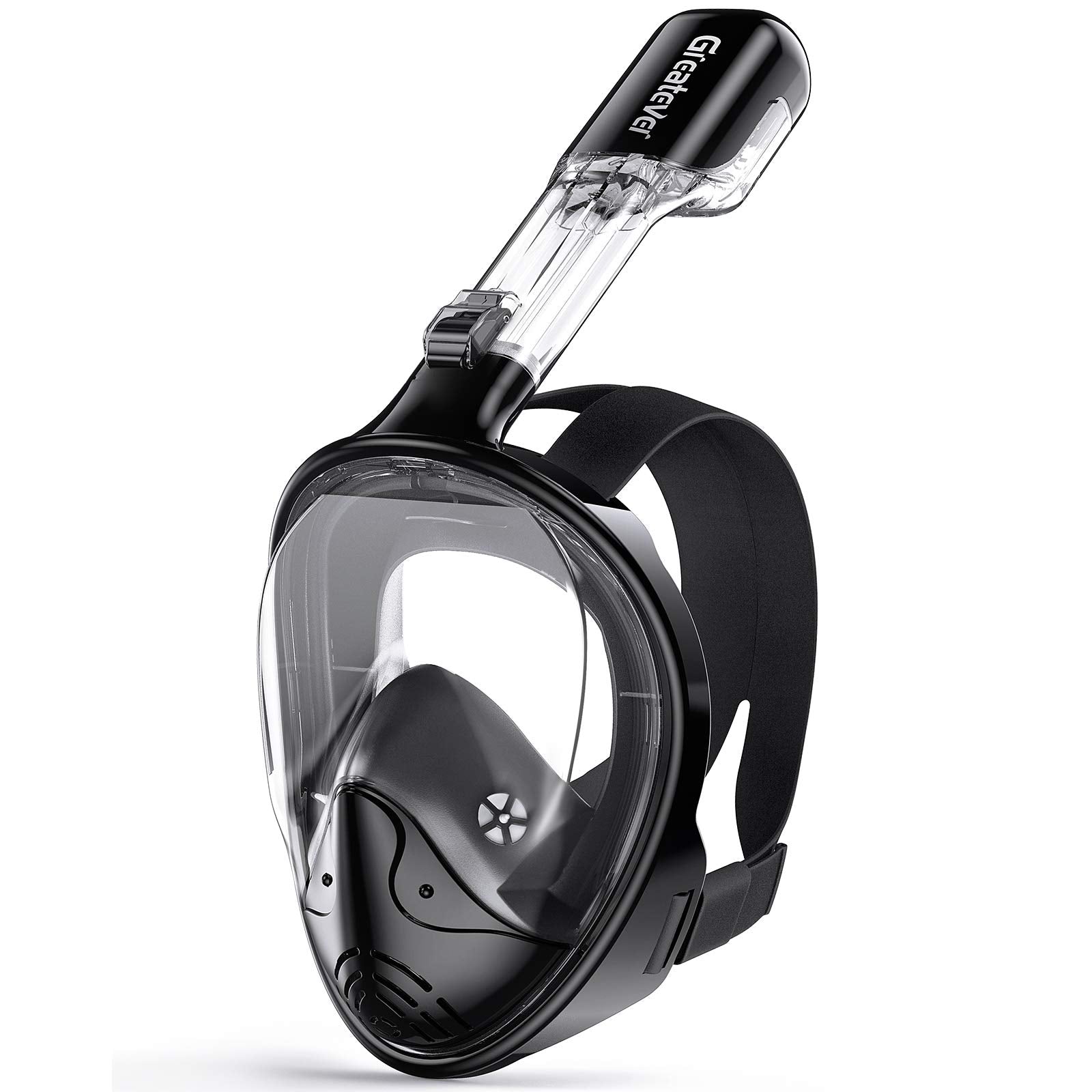 Greatever Full Face Snorkel Mask, Snorkeling Gear for Adults Kids with Latest Dry Top Breathing System and Detachable Camera Mou