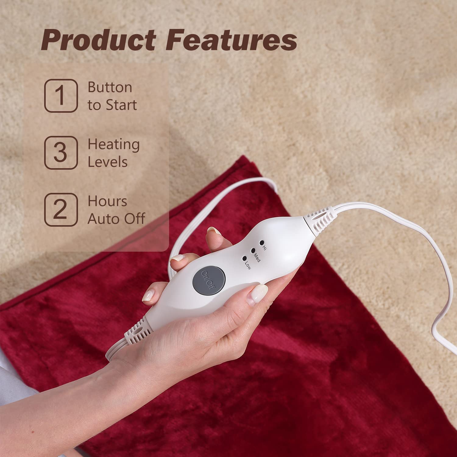 Gintao Electric Heated Foot Warmers For Men And Women,Foot Heating Pad Electric With Fast Heating Technology,Heating Pad Feet Wa