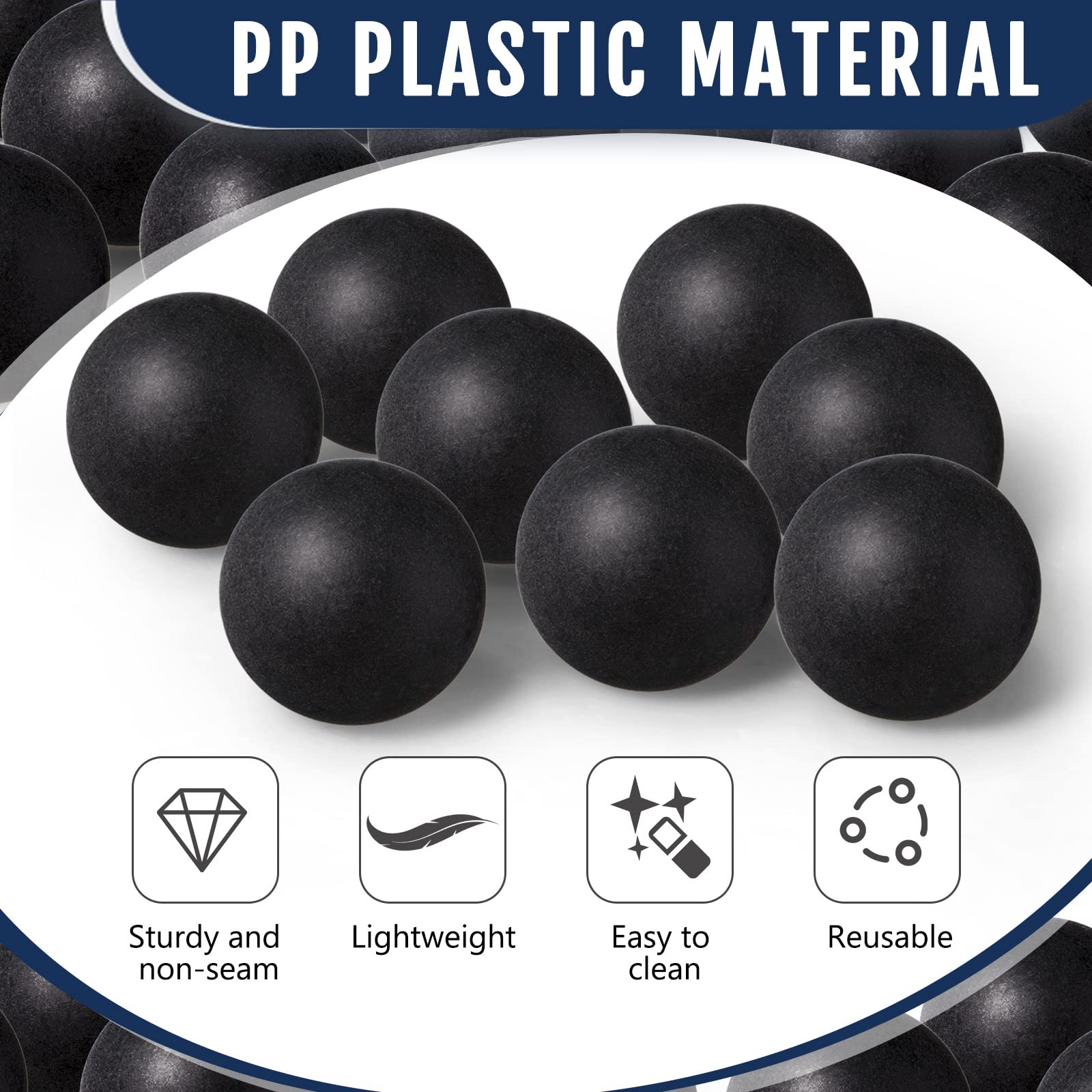 Hanaive 100 Pack Table Tennis Balls Multi Colored 40mm Plastic Balls Bulk Washable Small Game for Carnival Pool Games, Party Dec