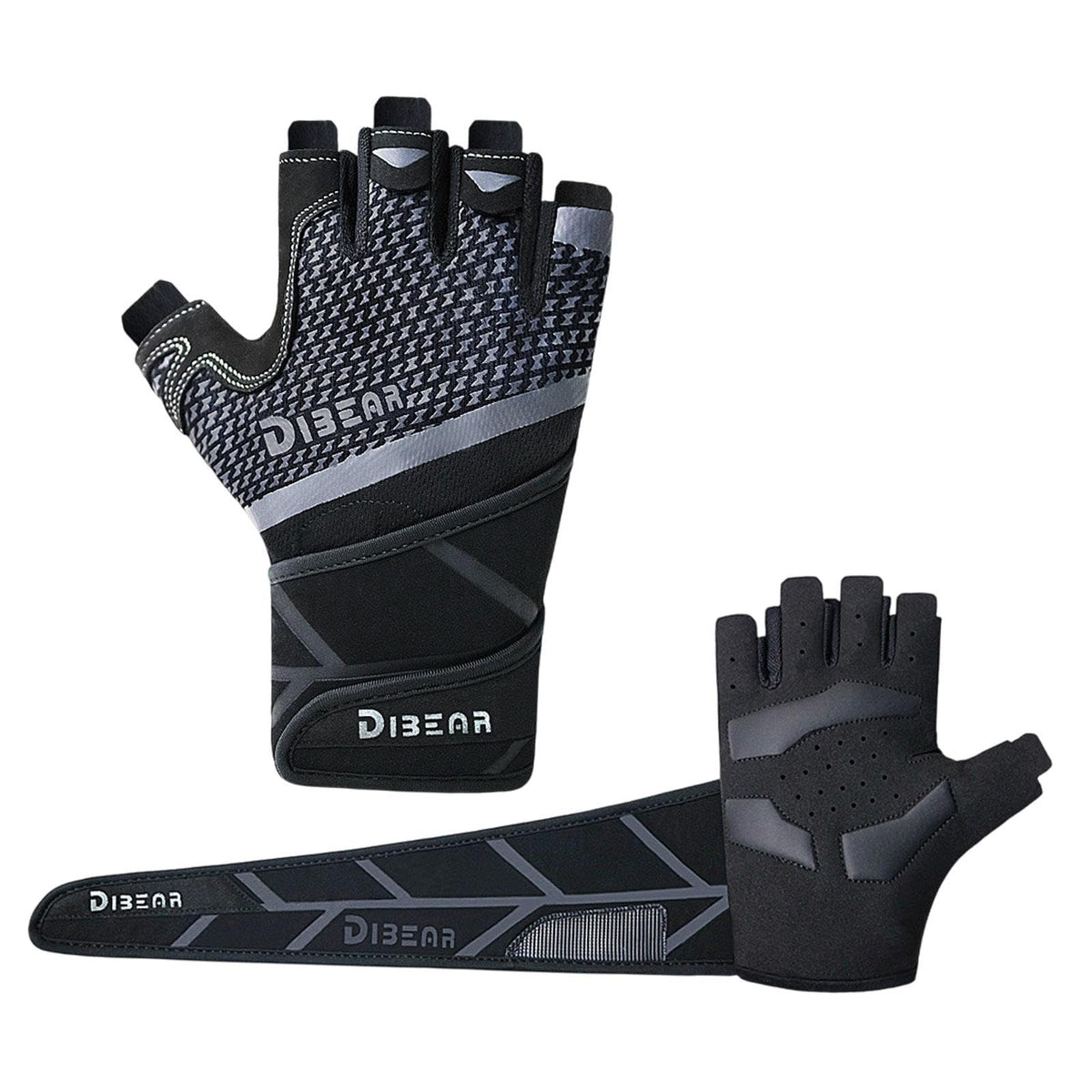 Workout Gloves Elastic with Adjust Wristband for Pull Ups Fitness XL