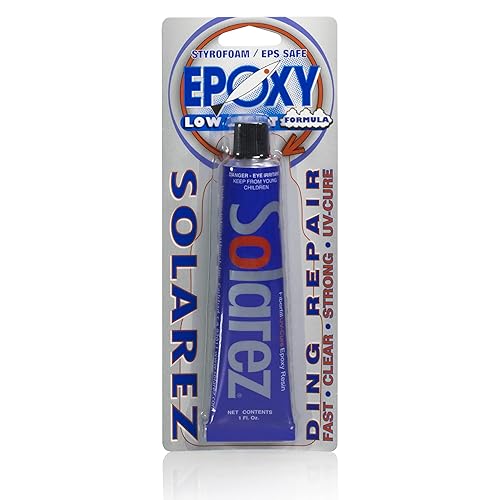 Solarez Uv Cure Epoxy Low Lite Ding Repair (1 Oz) Low Light Surfboard Repair  Sun Cures 100% Dry In Cloudy Weather  Eps Foam Saf