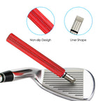 Vipmoon Golf Club Cleaner Kit, 2 Pcs Groove Sharpener Regrooving Tool And 1 Pcs Retractable Club Cleaner Brush, Portable Groove