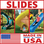 Swing-N-Slide NE 4699-T Super Summit Slide 3 Piece Plastic Scoop Slide for 5 Swing Set Deck Heights, Green