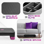 Yes4All Aerobic Exercise Step Platform - Purple/Black