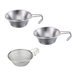 Campingmoon 2Pcs Set Stainless Steel Camping Sierra Cup 310Ml With 1Pc Colander S-220-2P/S-213