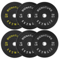 Fitvids 2'' Olympic Bumper Plate Weight Plates With Steel Hub, 120-Pound Set, 2X 10Lb, 2X 15Lb, 2X 35Lb