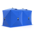 Garvee Insulated Pop-Up Ice Fishing Tent, 6-8 Person Portable Hub-Style Tent, Windproof Thermal Shanty with Hub Design, 420D 3-L