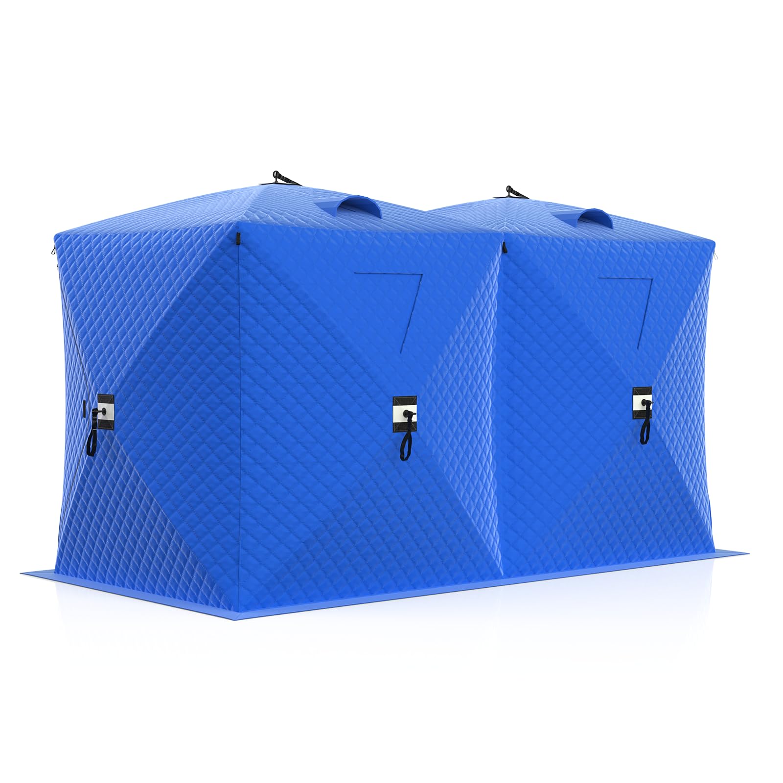 Garvee Insulated Pop-Up Ice Fishing Tent, 6-8 Person Portable Hub-Style Tent, Windproof Thermal Shanty with Hub Design, 420D 3-L