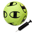 Champion Playmaker Logo Deflated Soccer Ball with Pump, Size 3 Soccer Ball (Evening Primrose/Black), Durable Panels for Kids, Yo