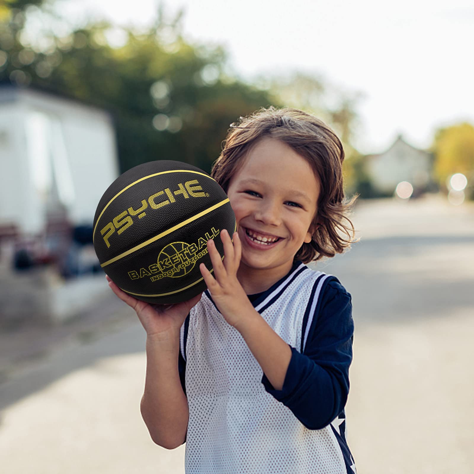 Wisdom Leaves Rubber Basketball(27.5'') Size 5 For Kids/Youth Outdoor Indoor Beach Play Games-Waterproof Pool Basketball