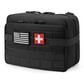 Jueachy First Aid Pouch: Molle Tactical Medical Ifak Pouch - Large Capacity - Black