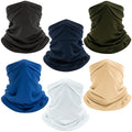 COOLZU 6 Pack Neck Gaiter Face Mask: Scarf Gator Breathable Balaclava Cooling Cover Masks for Men Women (Multicolor-2)