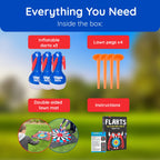 Giggle N Go Outdoor Games For Kids, Adults & Family - The Original Flarts Floor And Yard Darts Game With Inflatable Pins, Lawn P