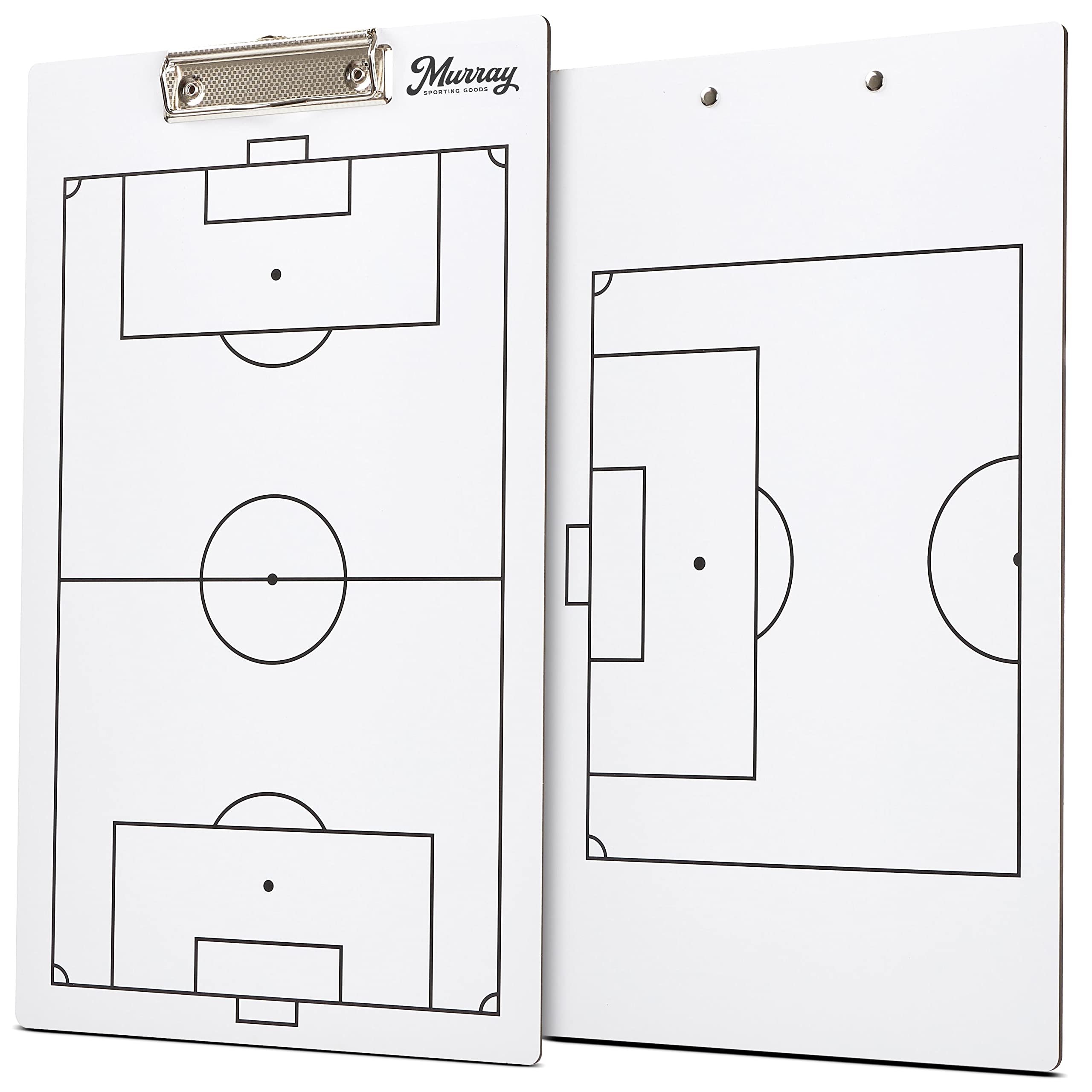 Murray Sporting Goods Soccer Dry Erase Coaches Clipboard  Double-Sided Soccer Field Clipboard Dry Erase White Board  Soccer Futb