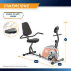 Marcy Recumbent Exercise Bike With Resistance Me-709