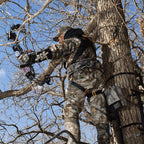Muddy Hunting Tree Stand Safety Systems Lightweight Padded Nylon Quick-Release Crossover Harness Combo, X-Large