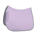 HORZE Adepto Quilted Quick-Dry Dressage Saddle Pad for Horses with Two-Tone Trim - Languid Lavender Purple - Horse