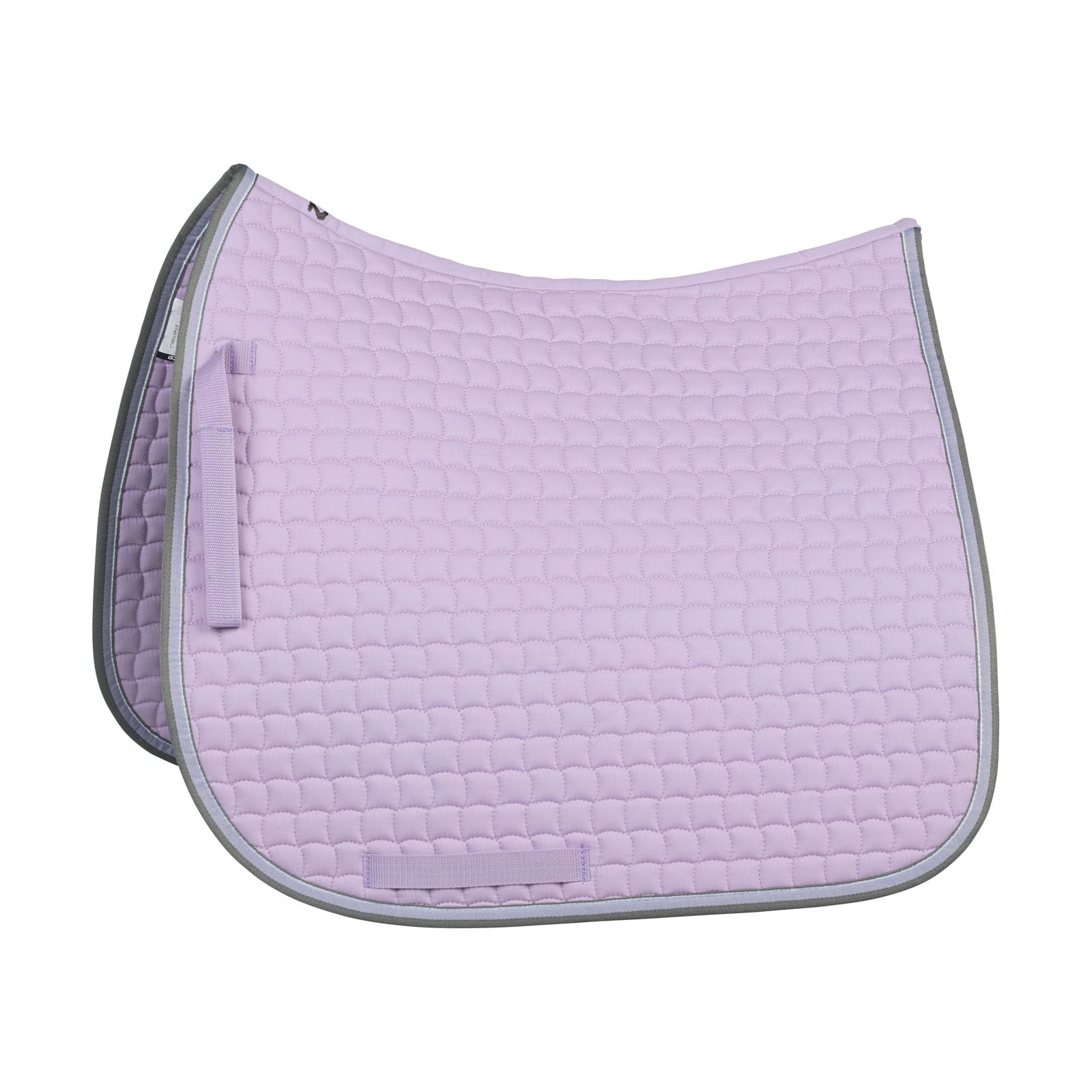 HORZE Adepto Quilted Quick-Dry Dressage Saddle Pad for Horses with Two-Tone Trim - Languid Lavender Purple - Horse