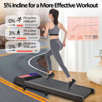 Walking Treadmill Pad, Under Desk Treadmills With Incline For Home Office,2.5 Hp Portable Walking Machine With 265 Lbs, Remote C