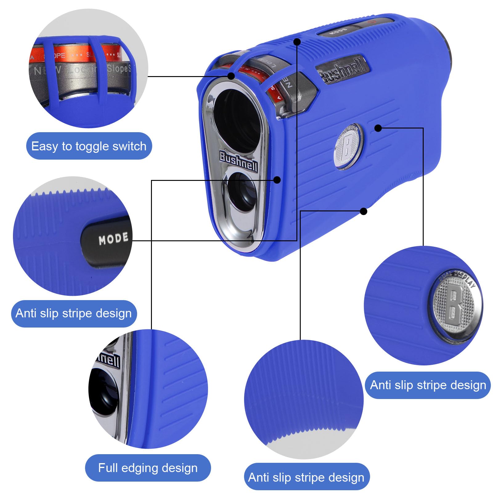 Jawegolf Silicone Case Compatible With Bushnell Pro X3 Golf Rangefinder (Blue)
