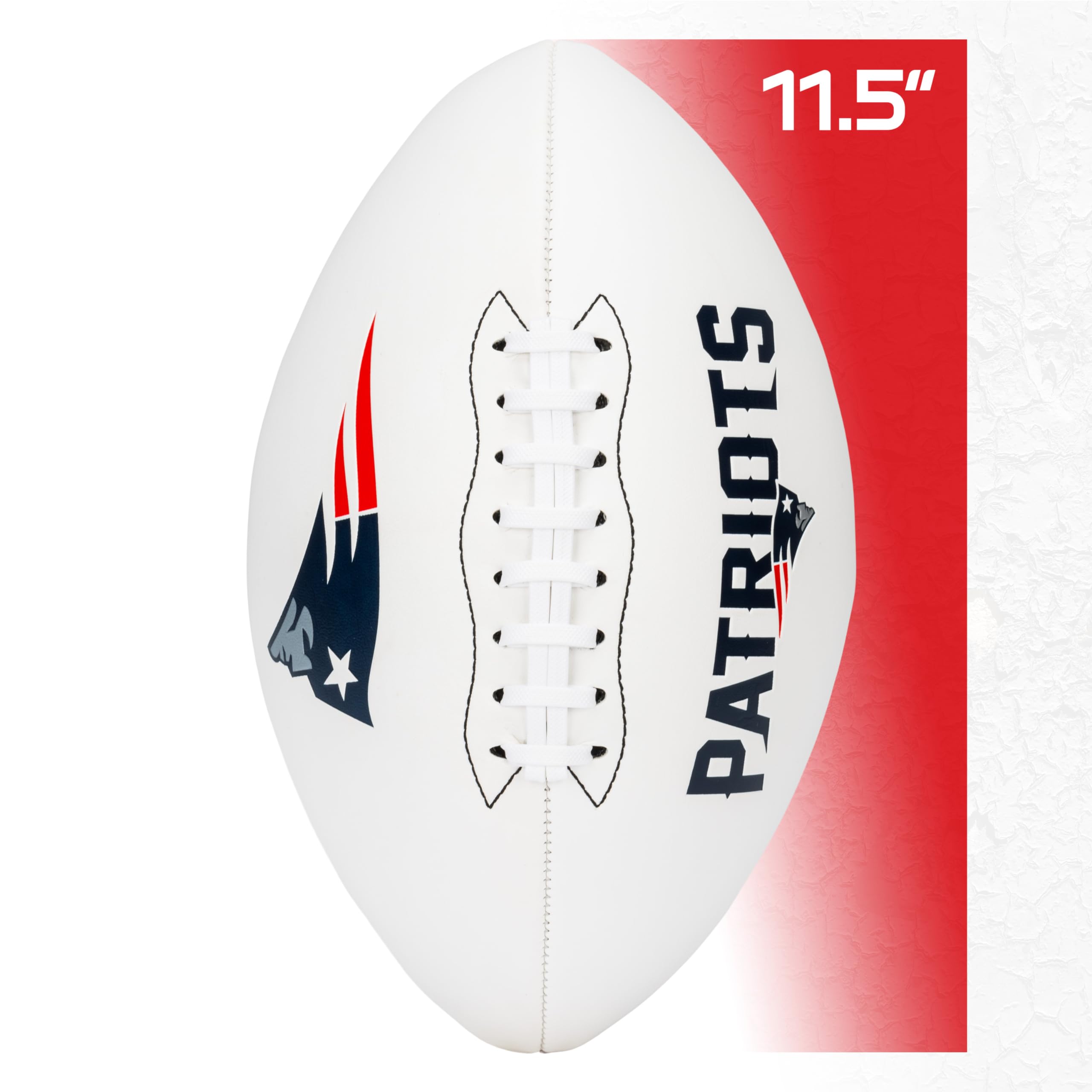 Franklin Sports Nfl New England Patriots Autograph Football - Official Size White Panel Souvenir Football For Autographs + Signa