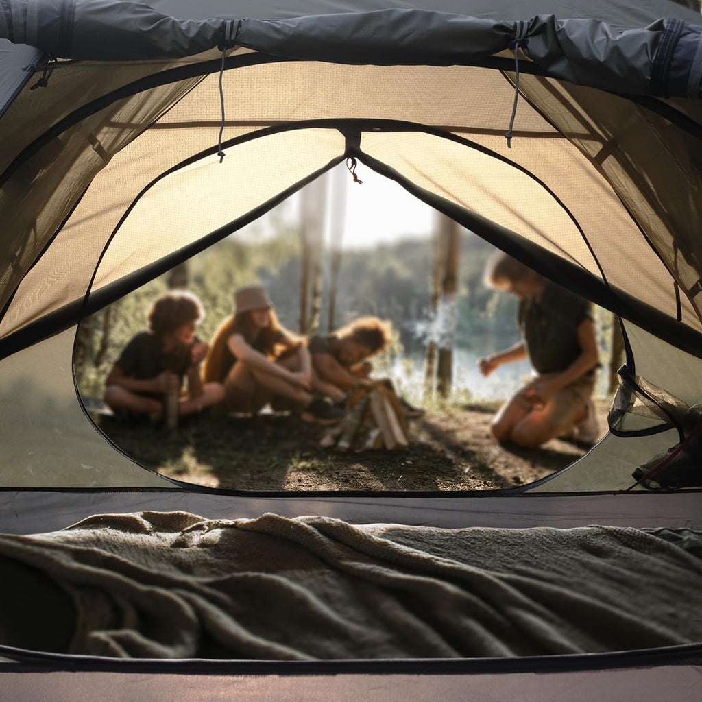 Backpacking Tent For Camping 2/3/4 Person Hiking Ultralight Tent For Waterproof Windproof Outdoor Two Doors Tents Easy Quick Set