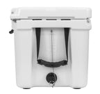 Frosted Frog White 45 Quart Ice Chest Heavy Duty High Performance Roto-Molded Commercial Grade Insulated Cooler