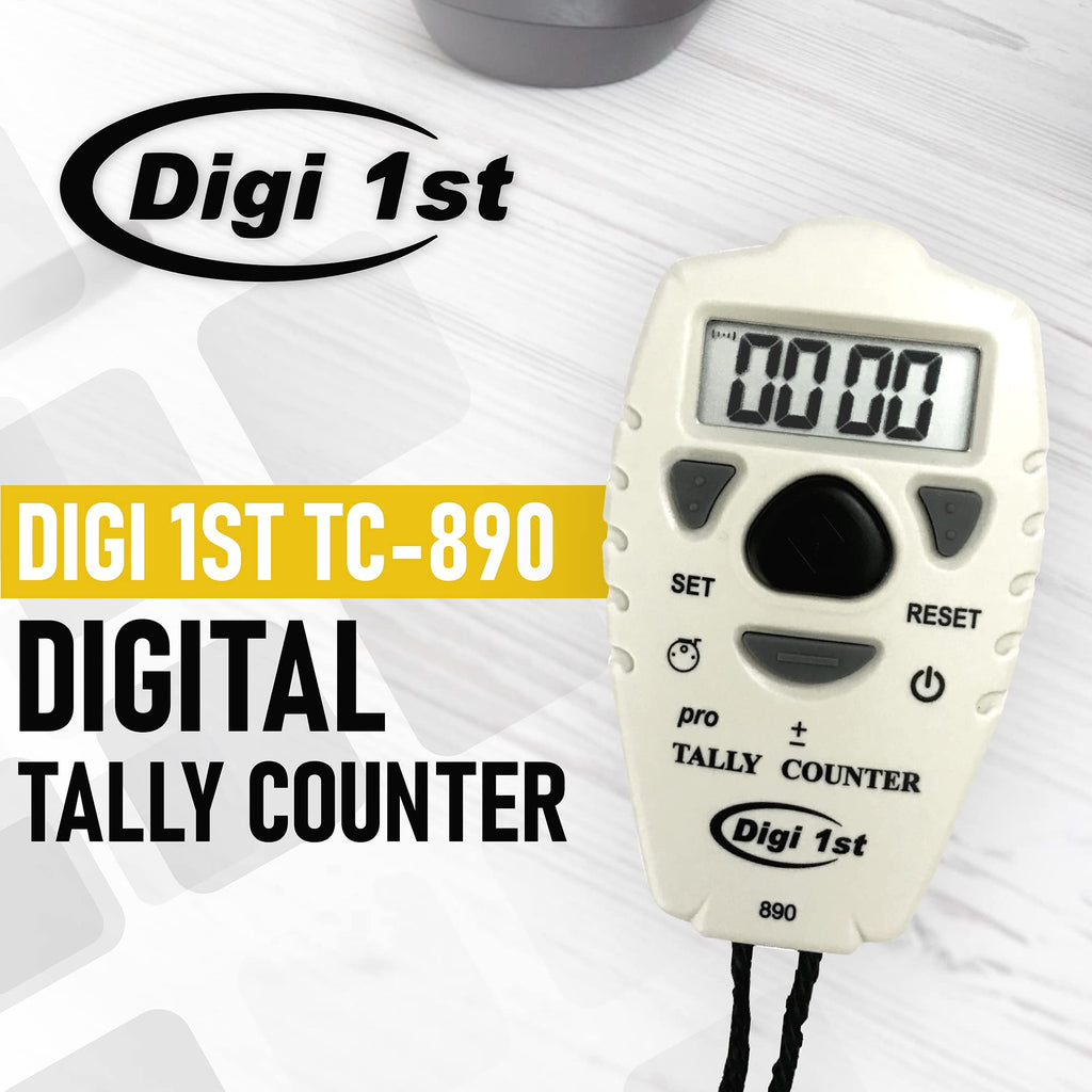 Digi 1St Tc-890 Digital Tally Counter, Electronic Up Down Clicker Counter, Add/Subtract People Counter, Handheld Pitch Counter F