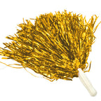 Baotongle 12 Pcs Cheerleading Squad Spirited Fun Poms Pompoms Cheer Costume Accessory For Party Dance Sports (Goldens)