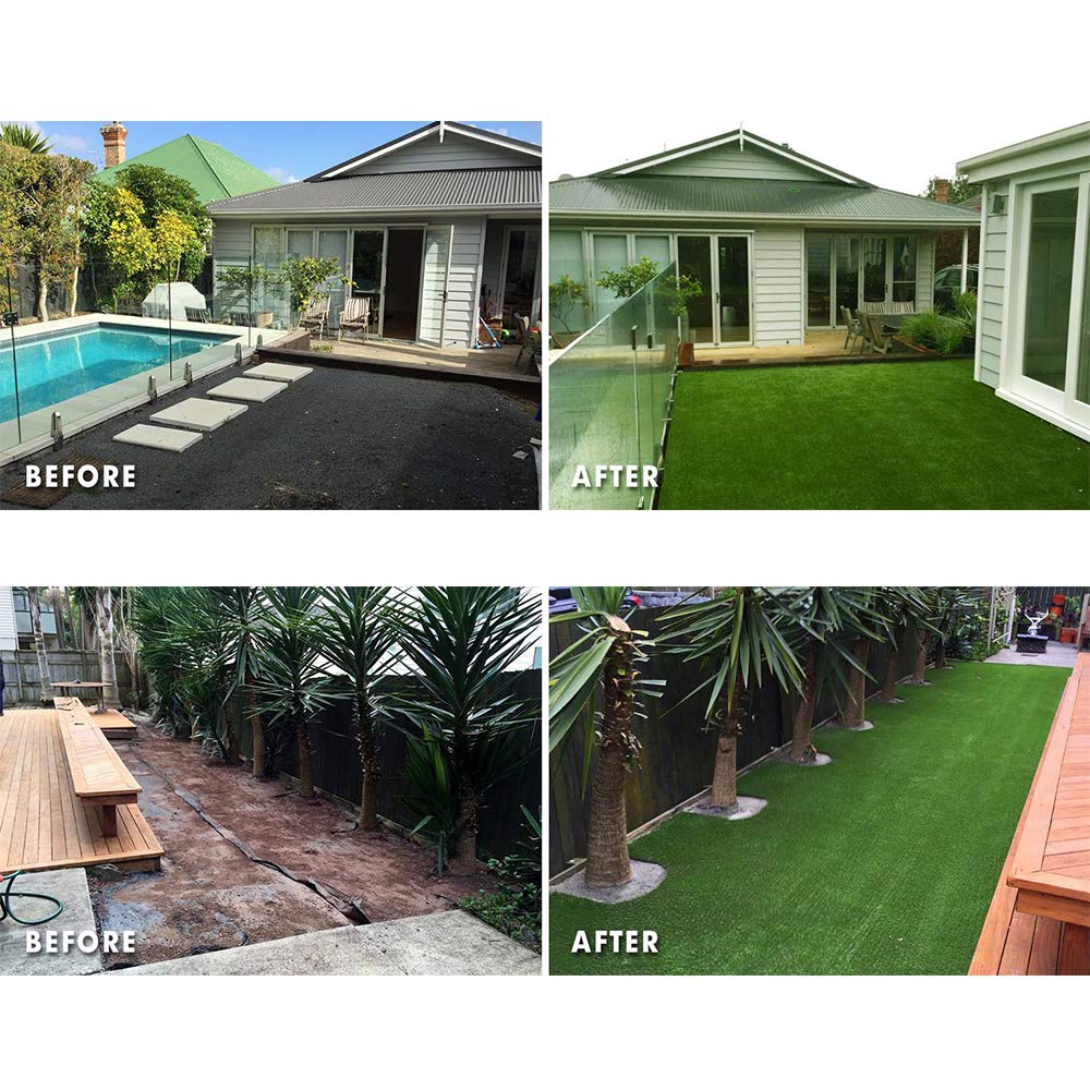 Synthetic Artificial Grass Turf 12Ftx34Ft, Indoor Outdoor Balcony Garden Pet Rug Turf Home Decor, Faux Grass Rug Carpet With Dra