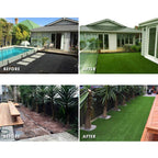 Synthetic Artificial Grass Turf 12Ftx34Ft, Indoor Outdoor Balcony Garden Pet Rug Turf Home Decor, Faux Grass Rug Carpet With Dra