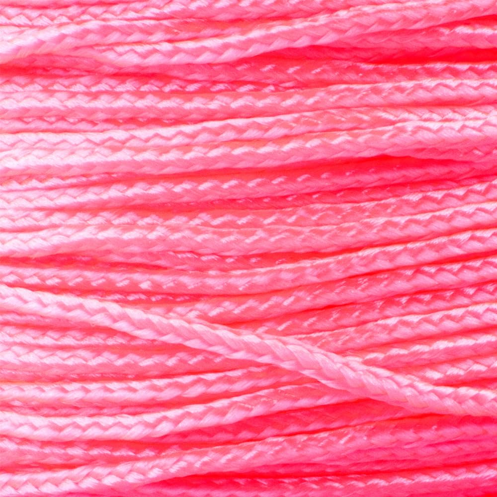 Paracord Planet Micro Paracord - Thin Braided Cord For Crafting, Fishing, And Diy Projects In 125 Ft Spools - Neon Pink