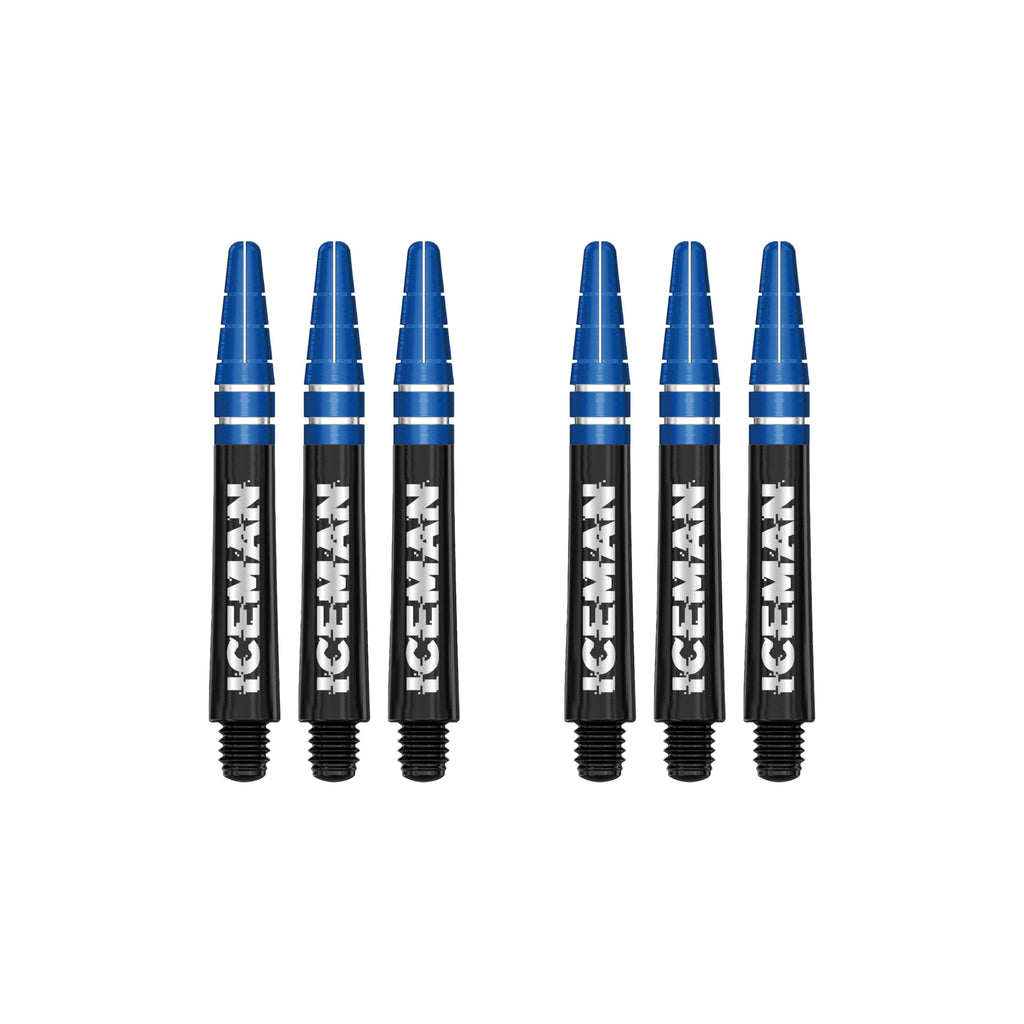 Red Dragon Gerwyn Price Iceman Nitrotech Ionic Short Black Stems - 2 Sets Per Pack (6 Stems In Total)