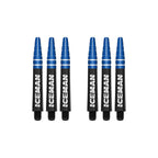 Red Dragon Gerwyn Price Iceman Nitrotech Ionic Short Black Stems - 2 Sets Per Pack (6 Stems In Total)