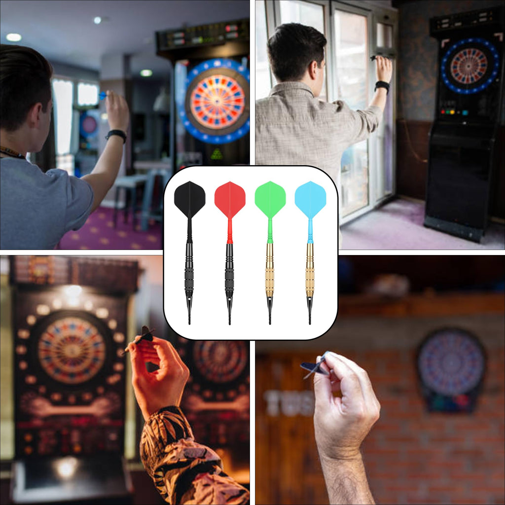 Cyeelife Darts Plastic Tip,Soft Tip Darts Set,12 Pcs 18 Gram With 50 Extra Dart Tips For Electronic Dartboard