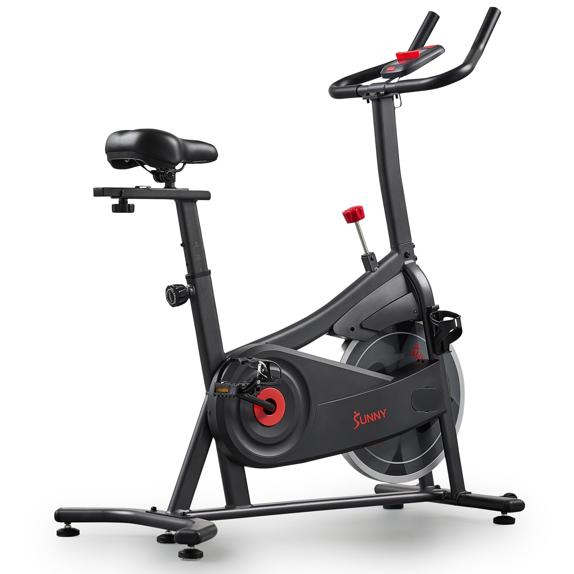 Sunny Health & Fitness ACTIVE Smart Cycling Exercise Bike, Magnetic Resistance Plus 4-Way Adjustable Cushion Seat, Home Stationa