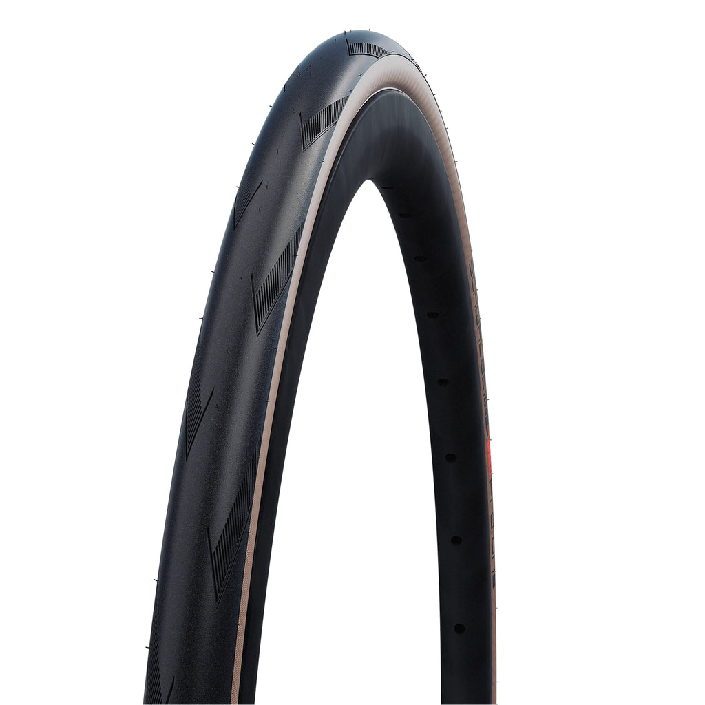 Schwalbe Pro One Tire - Clincher, Folding Tube Type Road Bike Tire, Black/Tan Sidewall, Single Tire, 700C X 30