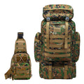 JUMAHE 80L 2-Pack Hiking Backpack for Men with Sling Tactical Backpack - Rucksack Molle Military Tactical Waterproof Lightweight