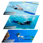Snorkeling Gear For Adults Snorkel Mask Set Scuba Diving Mask Dry Snorkel Swimming Glasses Swim Dive Mask Nose Cover Youth Free