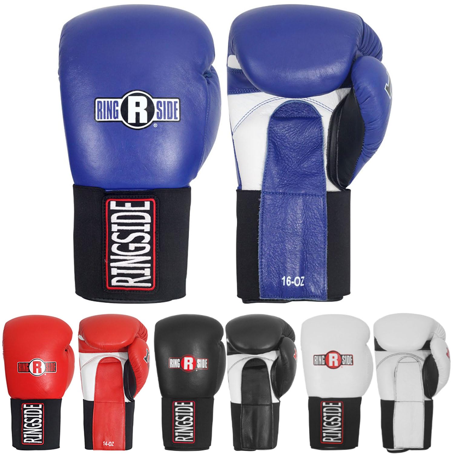 Ringside IMF Tech Hook & Loop Sparring Boxing Gloves Blue, 16-Ounces